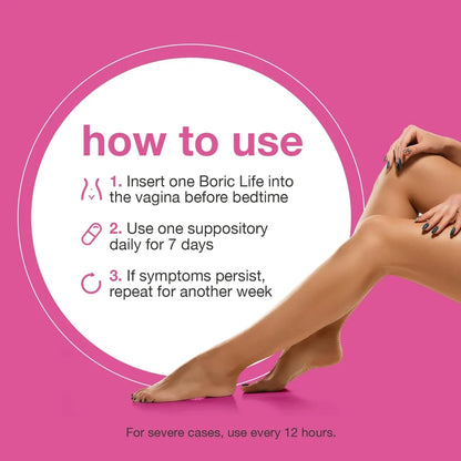 NutraBlast Supositorios vaginales de ácido bórico