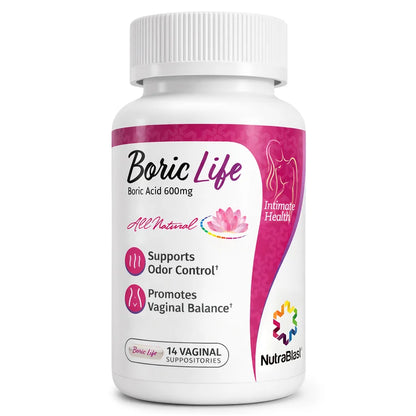 NutraBlast Supositorios vaginales de ácido bórico