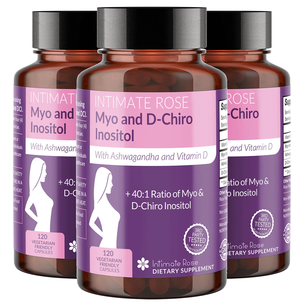 3 Pack - Myo-Inositol & D-Chiro Suplemento De Inositol